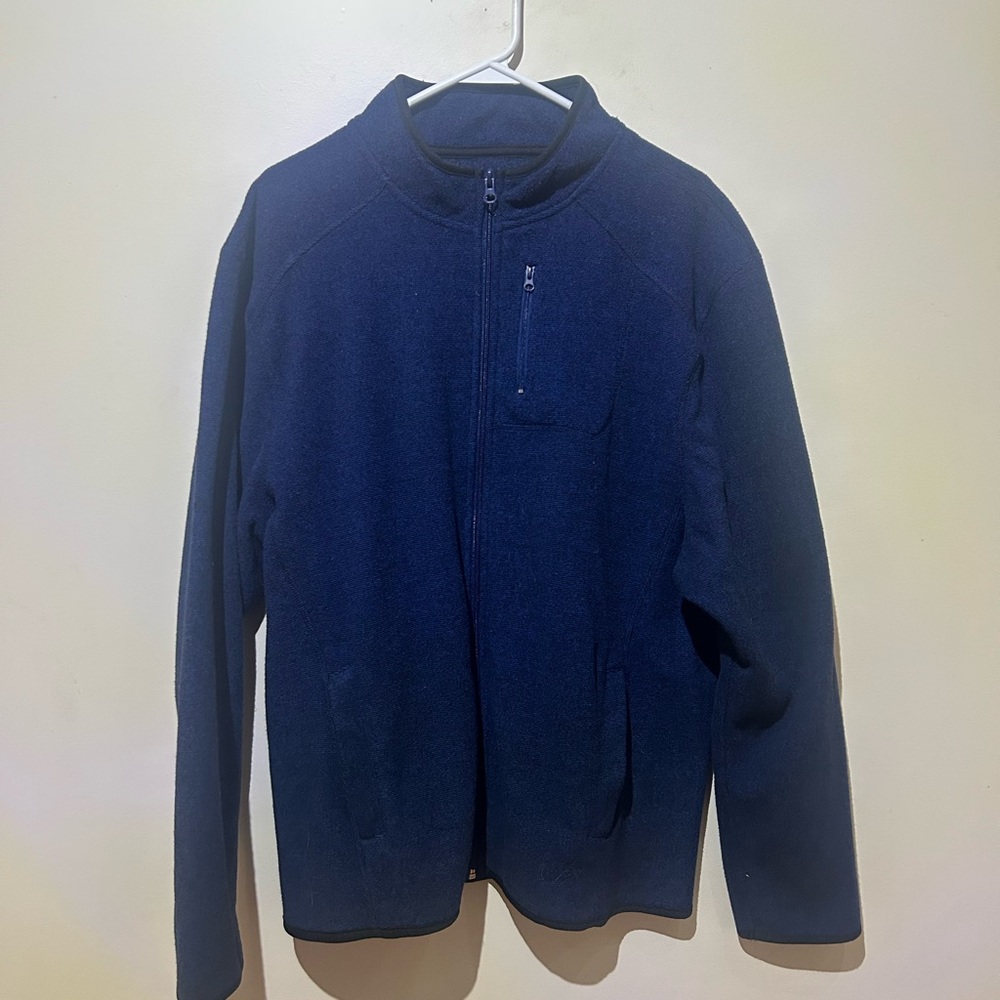 Mountain Ridge Navy Blue Full Zip Sweater Men’s Large